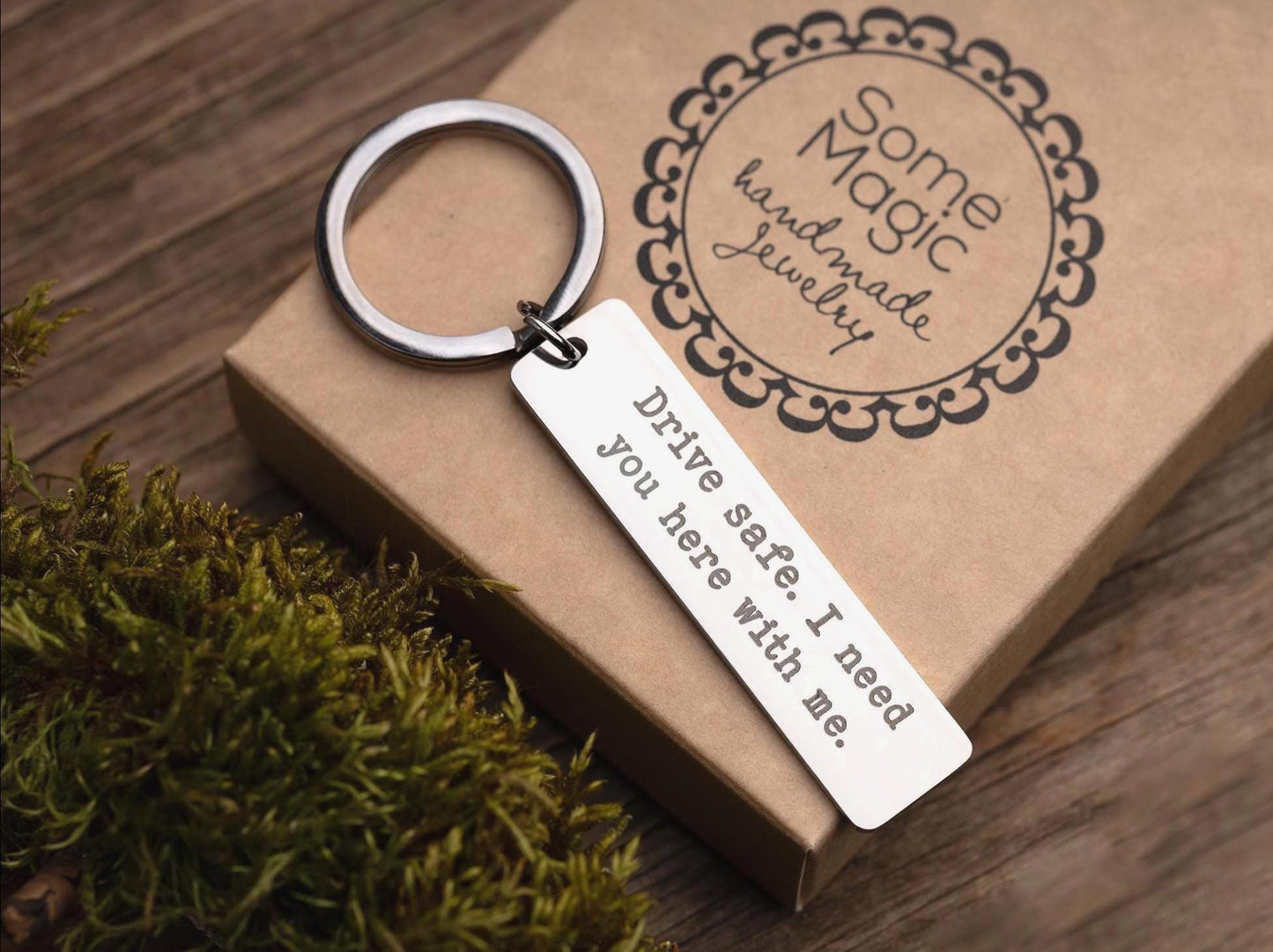 Drive Safe Keyring for Boyfriend or Husband, Gifts for Passing Driving Test, Birthday Gift for Him or Her, Keychain for New Driver, C.2