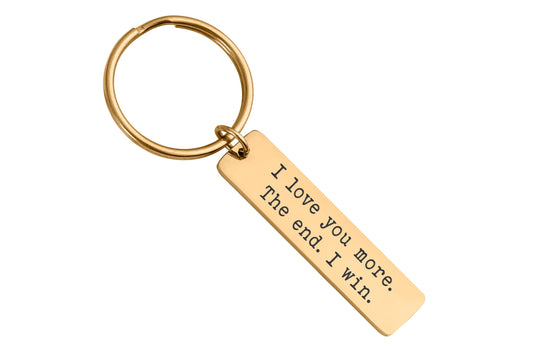 I Love You More Keyring, Gift For Girlfriend or Boyfriend, Romantic Gift for Partner, Birthday Gift for Women or Men, Gift for Her, Him, C.2