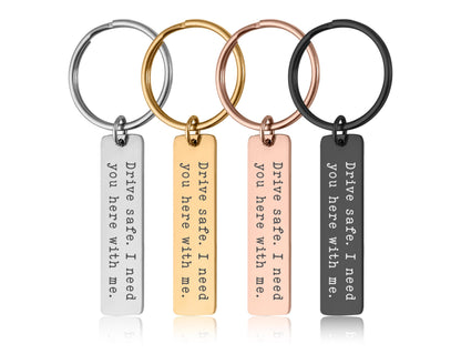Drive Safe Keyring for Boyfriend or Husband, Gifts for Passing Driving Test, Birthday Gift for Him or Her, Keychain for New Driver, C.2