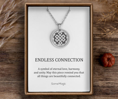 Celtic Endless Knot Necklace, Symbol of Eternal Love and Happiness, Jewelry Gift for Daughter from Parents -  Birthday Gift for Teenage Girl