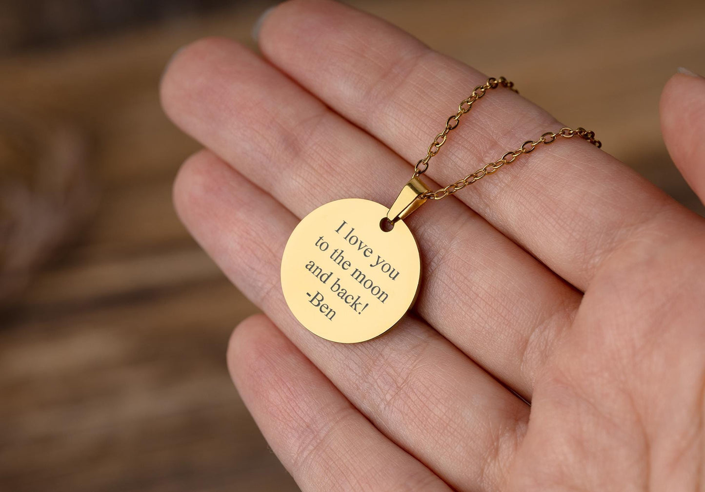 Crescent Moon Necklace for Daughter, Ready to Gift Inspiring and Motivating Birthday Jewelry Gift from Father, Mother, Parents, Keep Shining