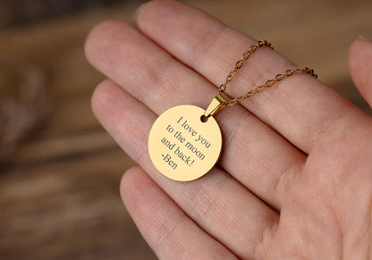 Crescent Moon Necklace for Daughter, Ready to Gift Inspiring and Motivating Birthday Jewelry Gift from Father, Mother, Parents, Keep Shining