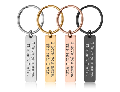 I Love You More Keyring, Gift For Girlfriend or Boyfriend, Romantic Gift for Partner, Birthday Gift for Women or Men, Gift for Her, Him, C.2