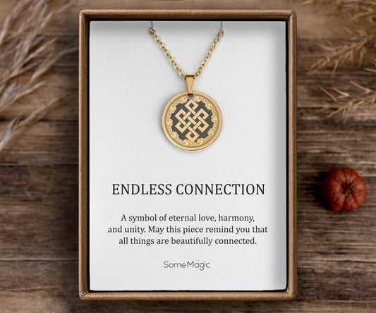 Celtic Endless Knot Necklace, Symbol of Eternal Love and Happiness, Jewelry Gift for Daughter from Parents -  Birthday Gift for Teenage Girl