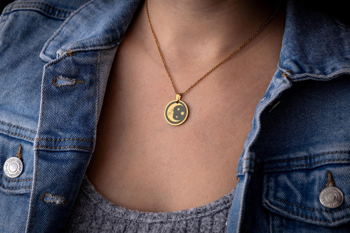 Crescent Moon Necklace for Daughter, Ready to Gift Inspiring and Motivating Birthday Jewelry Gift from Father, Mother, Parents, Keep Shining