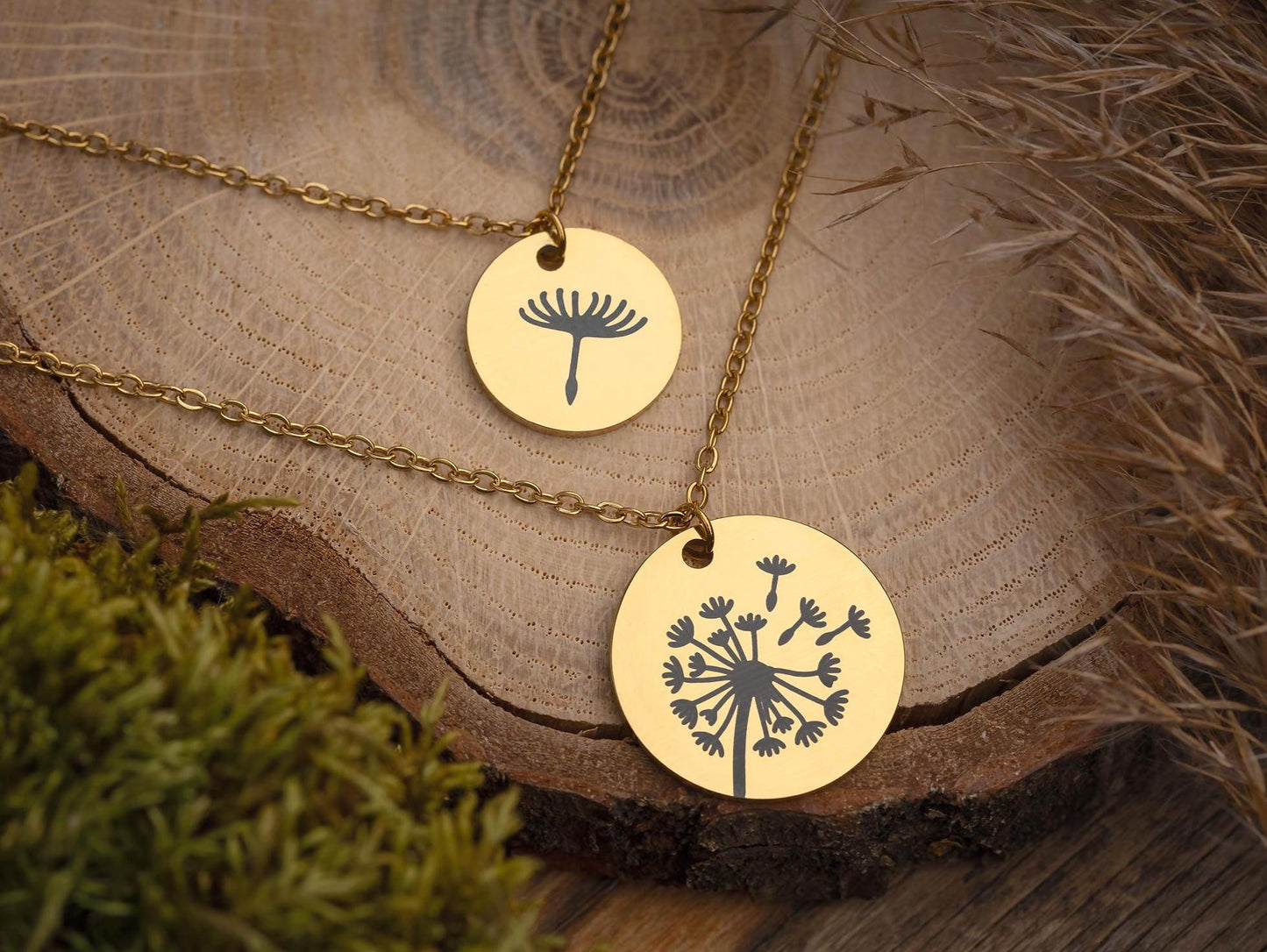 Mom and Daughter Dandelion Seed Necklace Set for - The Love Between Mother and Daughter is Forever Gift Card, Birthday Gift for Mom, C.101