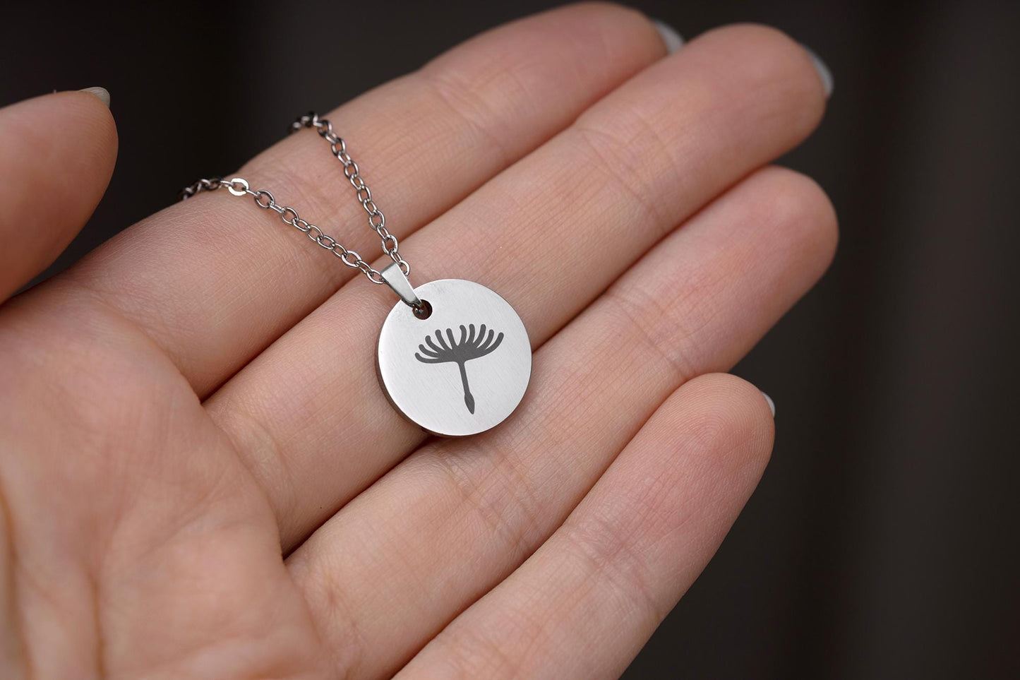 Set of Three Dandelion Necklaces for Mother and Two Daughters with Gift Card: The Love Between Mother and her Daughters is Forever, C.102