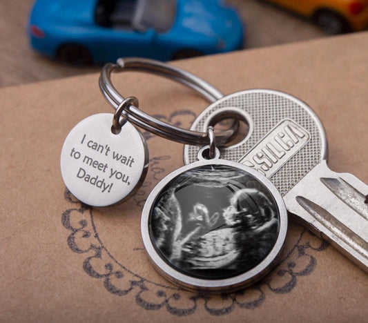 Pregnancy Gift Ultrasound Baby Photo Keychain, New Dad Gift, Fathers Day Gifts, Personalized Gift, Mothers Day Gift, First Time Mom, C.2