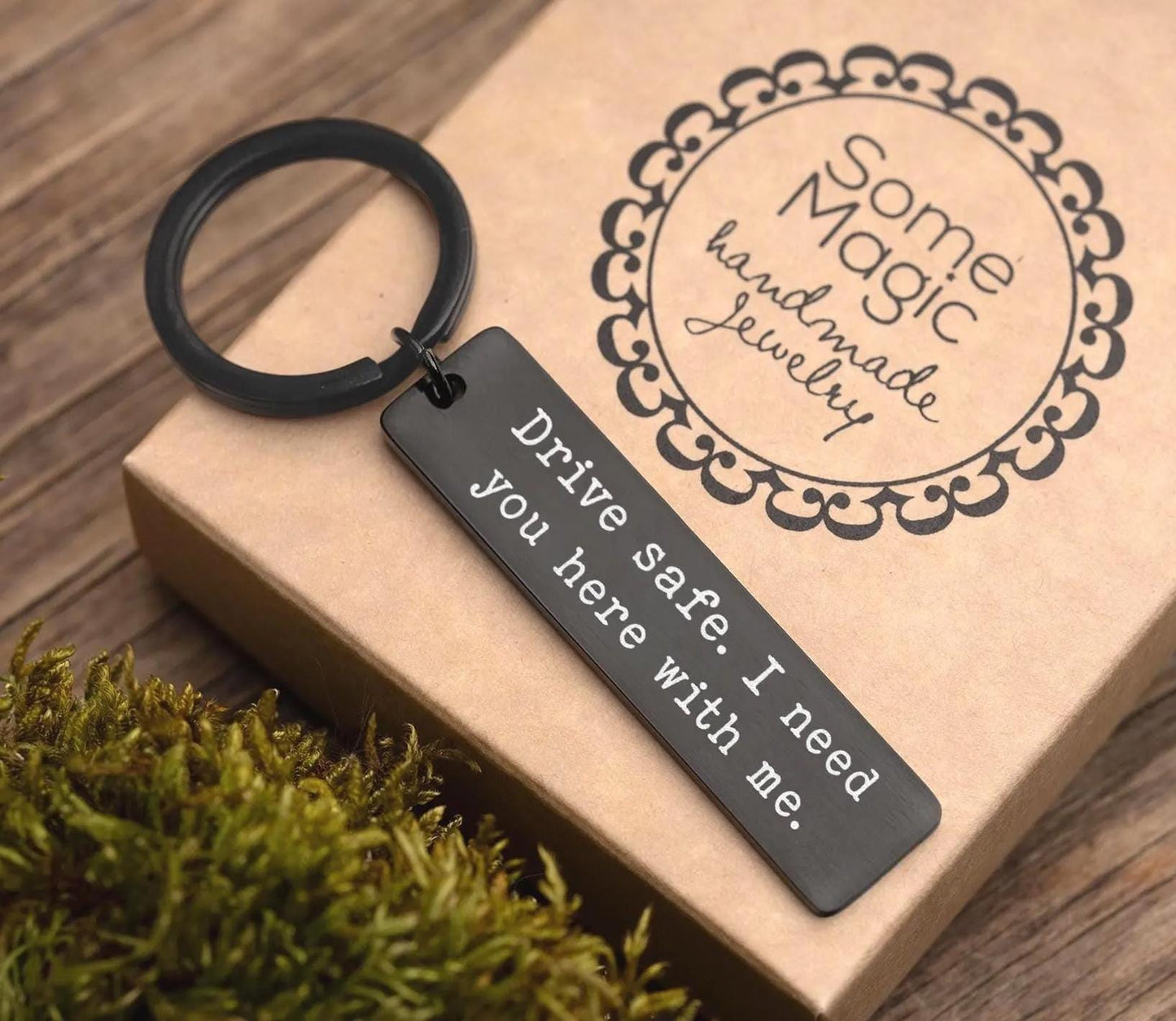 Drive Safe Keyring for Boyfriend or Husband, Gifts for Passing Driving Test, Birthday Gift for Him or Her, Keychain for New Driver, C.2