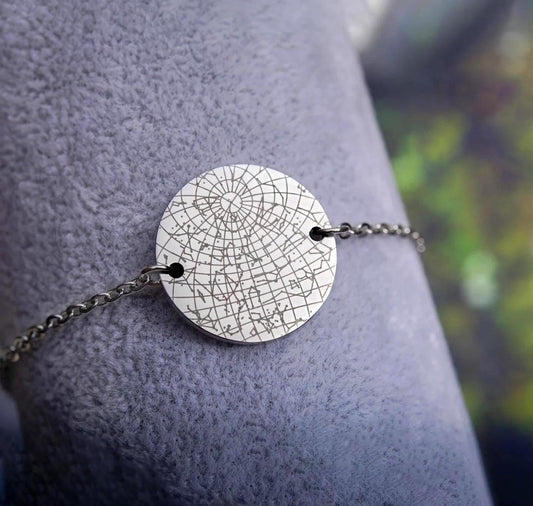 Custom Star Map Bracelet by Date, Star Map Jewelry, Birthday Gift for Her, Anniversary Gift for Women, Personalized Wedding Gift, AP.1