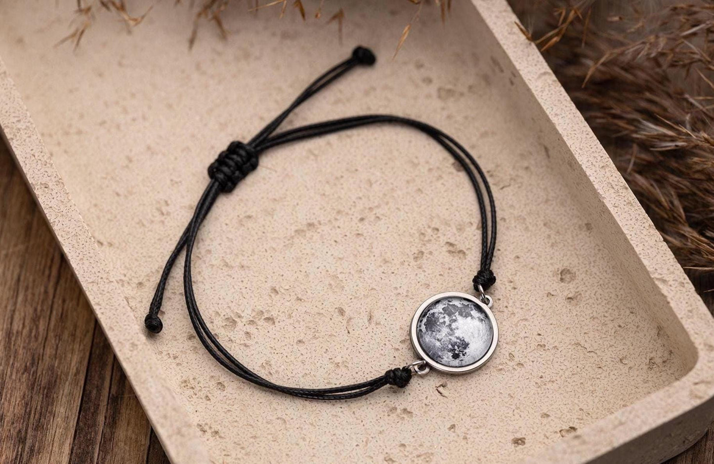 Moon Phase Bracelet For Men, Engraving On The Back Side, Personalized Birthday Gift For Him, Custom Anniversary Jewelry For Boyfriend, RP.1