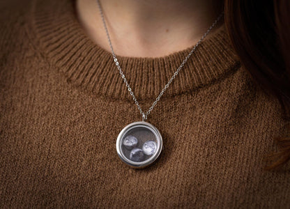 Custom Moon Phase Necklace Locket, Mother's Day Gift For Mom, Anniversary Birthday Gift For Women, Personalized Gift For Her, Wife, KP.9