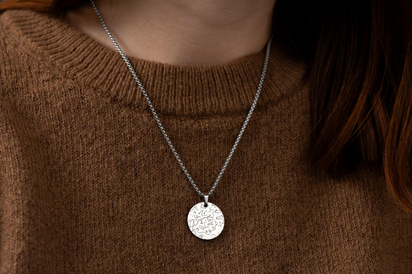 Custom Star Map Jewelry for Him, Boyfriend Anniversary Gift, Men Necklace, Birthday Gift for Dad, Personalized Fathers Day Gift, RP.2