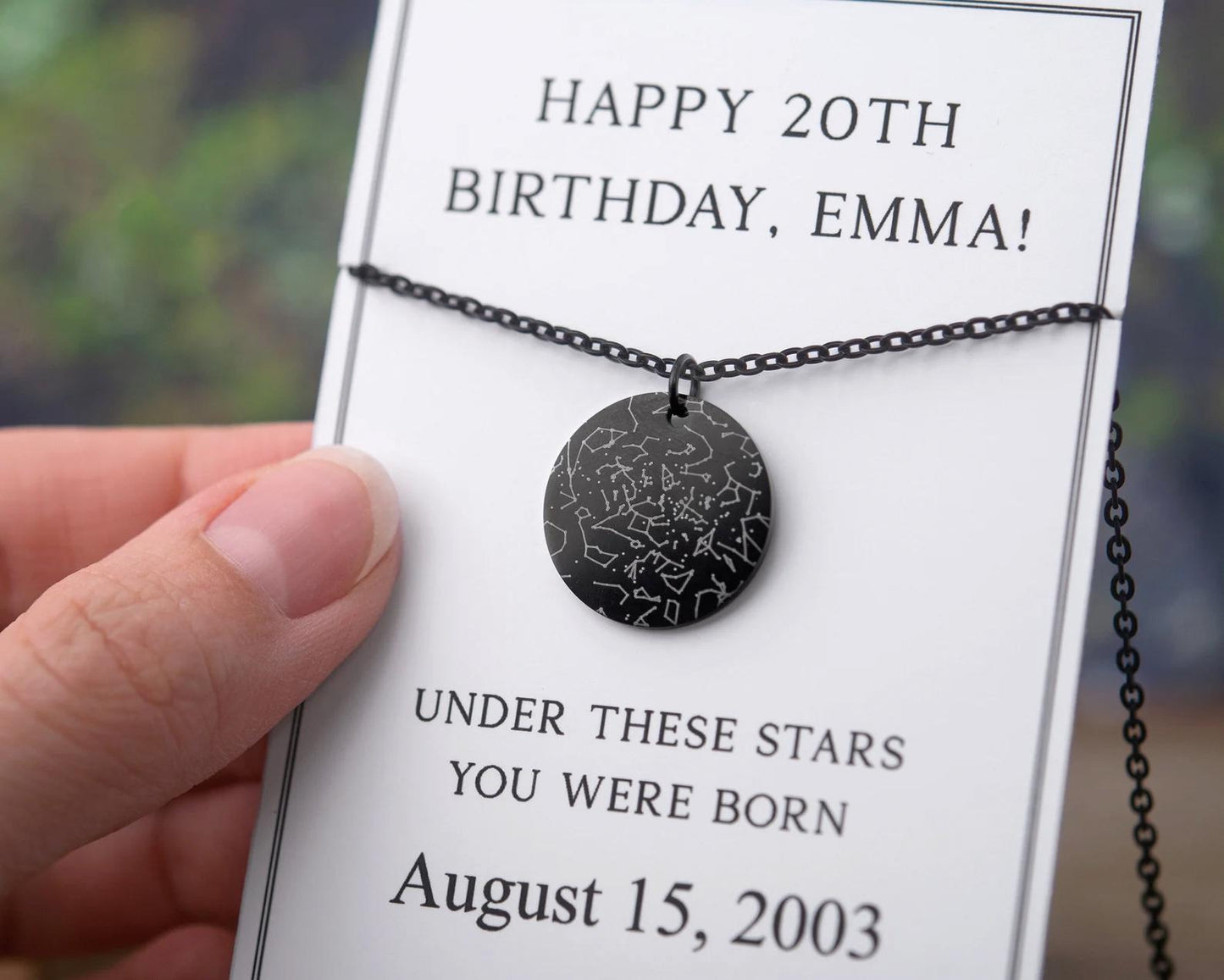 Personalized Engraved Star Map Necklace, Custom Gift for Him or Her, Birthday or Anniversary Gift, Boyfriend or Husband Gift, KP.12
