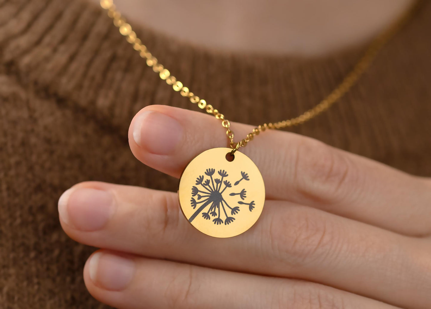 Mother and Daughter Necklaces with Dandelion Seed -  Jewelry Set Gift for Mom - Birthday Gifts for Women, C.101