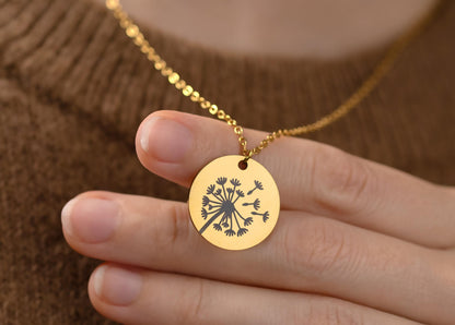 Mother and Daughter Necklaces with Dandelion Seed -  Jewelry Set Gift for Mom - Birthday Gifts for Women, C.101