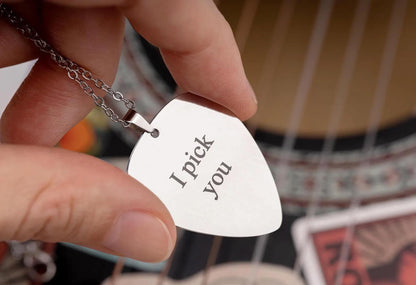 Custom Guitar Necklace for Him or Her - Gift For Musician or Music Lover, Personalized Anniversary Gift for Boyfriend or Girlfriend KP.2/C.2