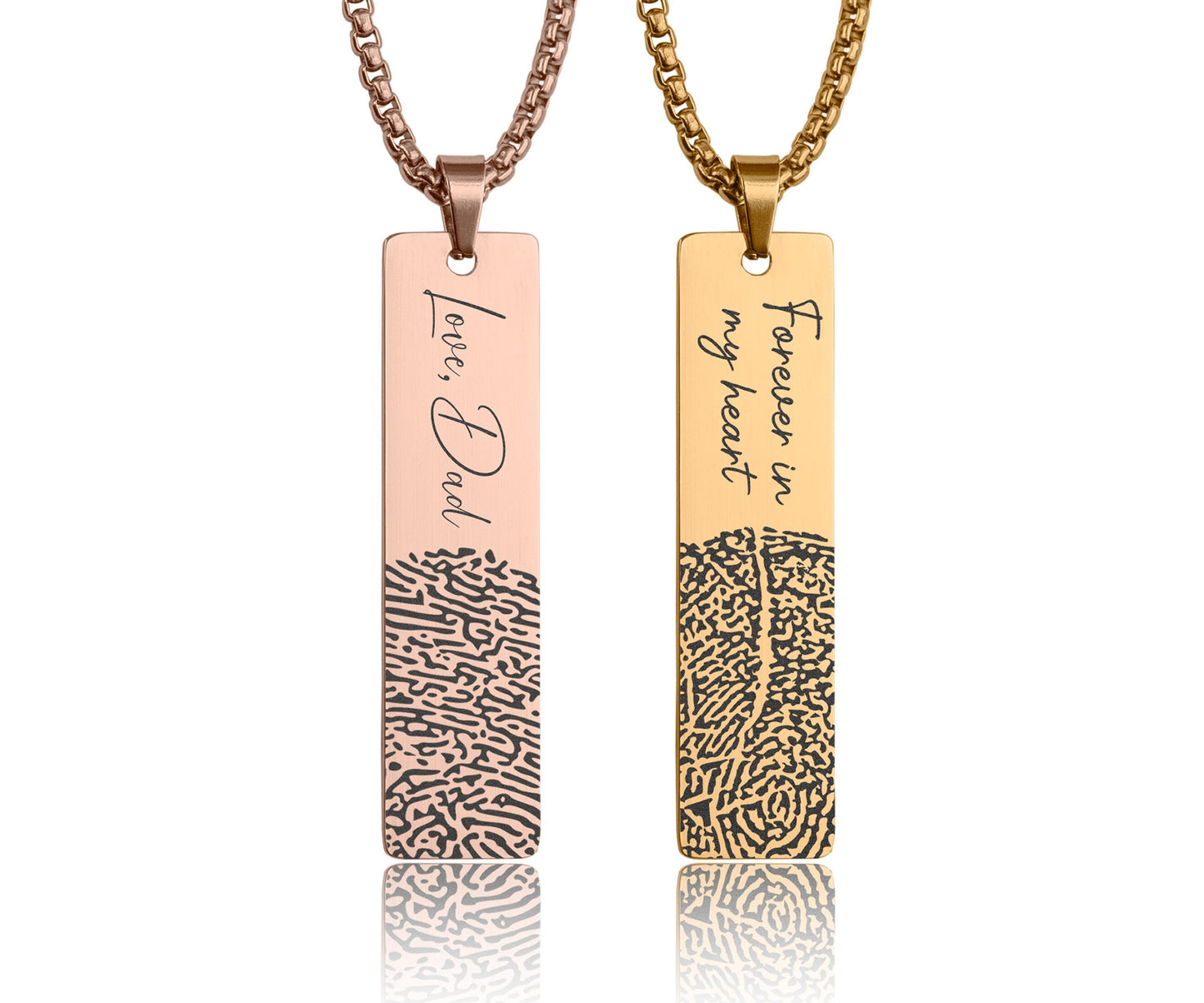 Memorial Fingerprint Keepsake Necklace, Personalized Loss of Mother or Father Bereavement Gift, Remembrance Gift for Him or Her, C.2