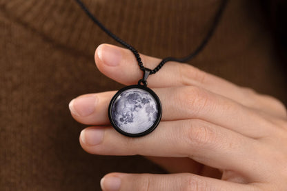 Moon Phase Necklace for Men - Personalized Anniversary Gift for Him - Custom Moon Jewelry - Birthday Gift for Boyfriend - Husband Gift, RP.1