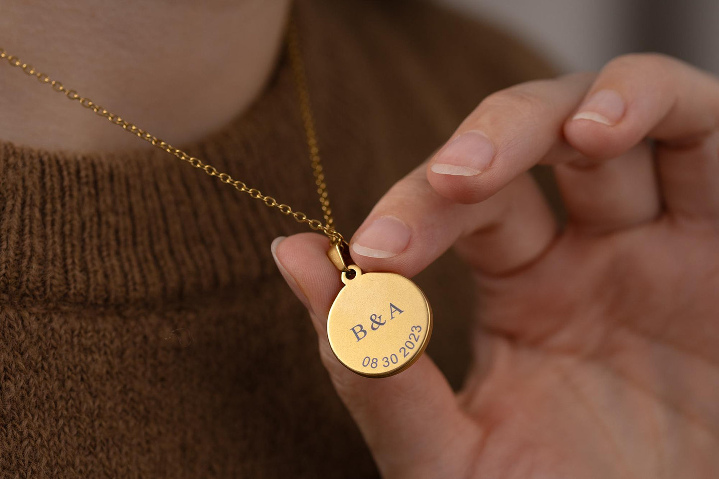Custom Birth Moon Phase Necklace, Mother's Day Gift For Mom, Personalized Jewelry Birthday Gift For Women, Anniversary Gift For Her, KP.7