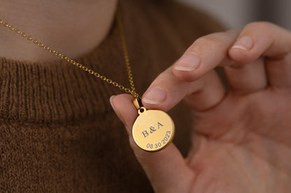 Custom Birth Moon Phase Necklace, Mother's Day Gift For Mom, Personalized Jewelry Birthday Gift For Women, Anniversary Gift For Her, KP.7