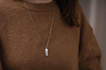 Fingerprint Memorial Necklace for Men or Women, Keepsake Pendant for Him or Her, Grief Gift, Loss of Mother or Father, Dad or Mom, KP.2/C.2