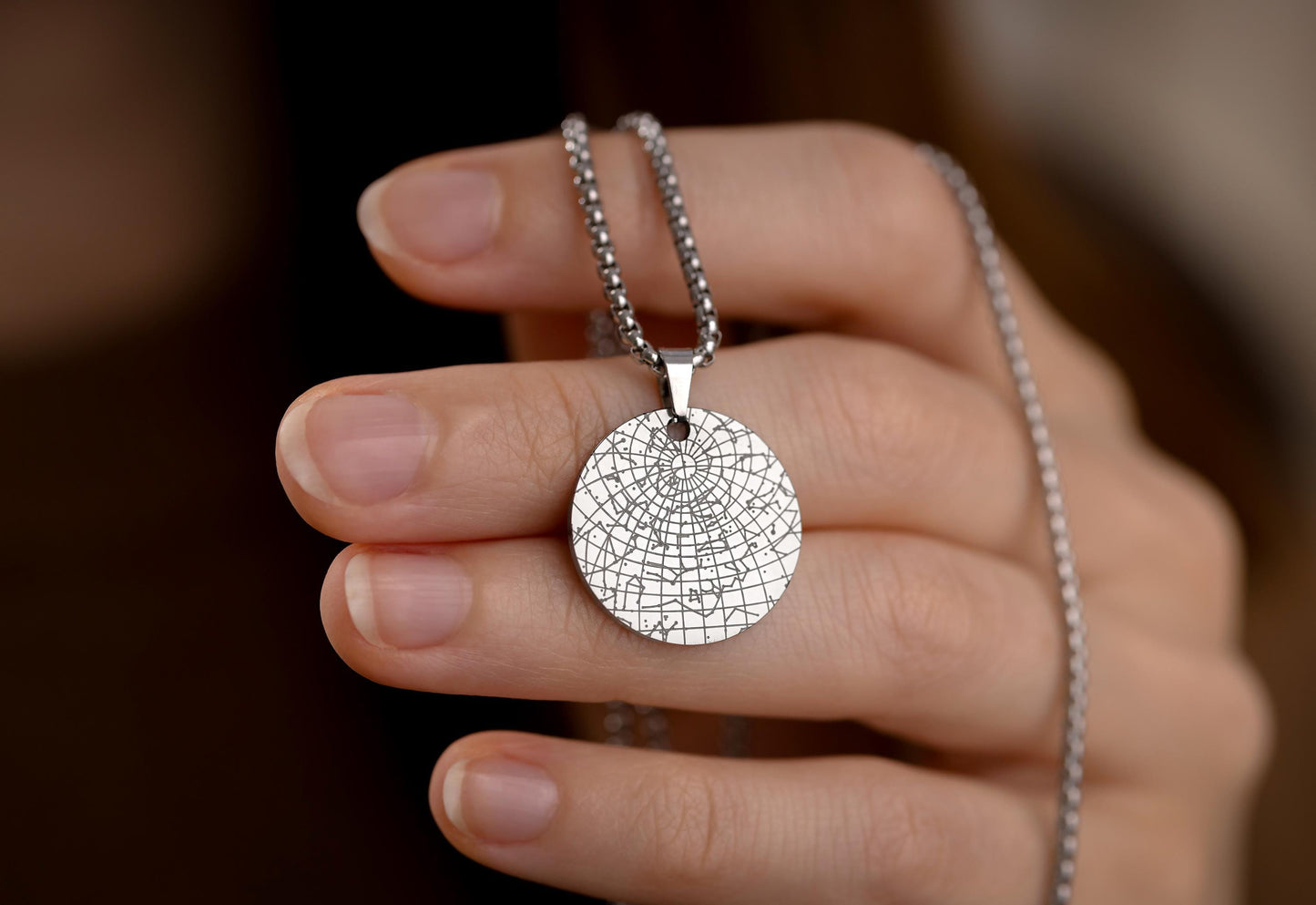 Star Map Necklace for Boyfriend or Girlfriend - Custom Anniversary or Birthday Jewelry Gift, Personalized Pendant for Him or Her, RP.2