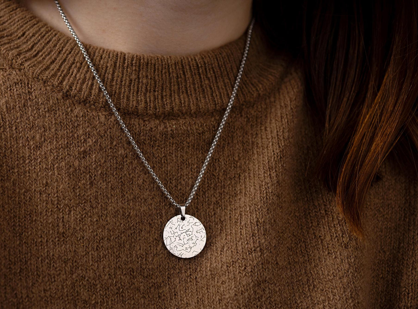 Star Map Necklace for Boyfriend or Girlfriend - Custom Anniversary or Birthday Jewelry Gift, Personalized Pendant for Him or Her, RP.2
