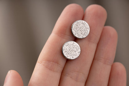 Custom Star Map from Your Special Date Stud Earrings, Night Sky Earrings, Personalized Birthday Gift for Women, Jewelry with Stars, AU.2