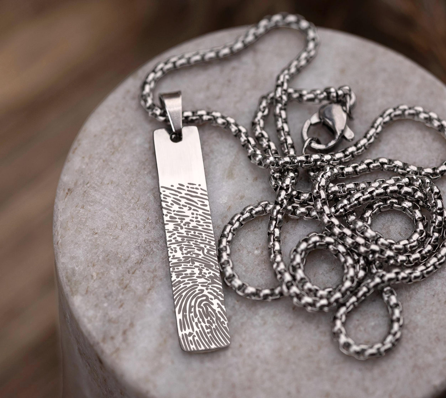 Bereavement Gift with Fingerprint and Handwriting, Personalized Memorial Necklace Keepsake Gift for Him or Her, Loss of Father or Mother C.2