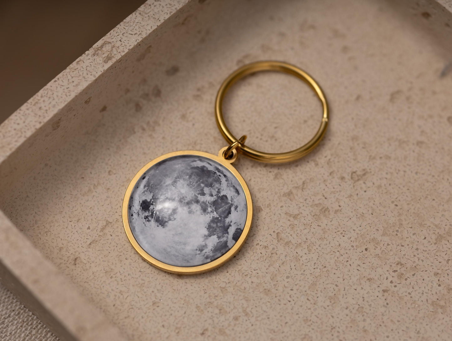 Black Moon Phase Keychain, Personalized Gift for Him or Her, Christmas Gift for Boyfriend or Girlfriend, Custom Birthday Gift for Dad, RP.1
