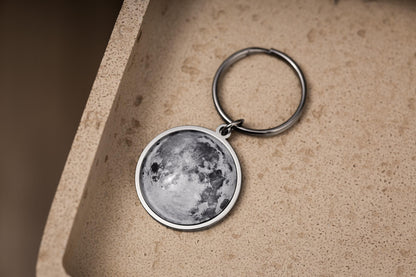 Custom Moon Phase Keychain, Personalized Gift for Him or Her, Christmas Gift for Boyfriend or Girlfriend, Birthday Gift for Dad or Mom, RP.1