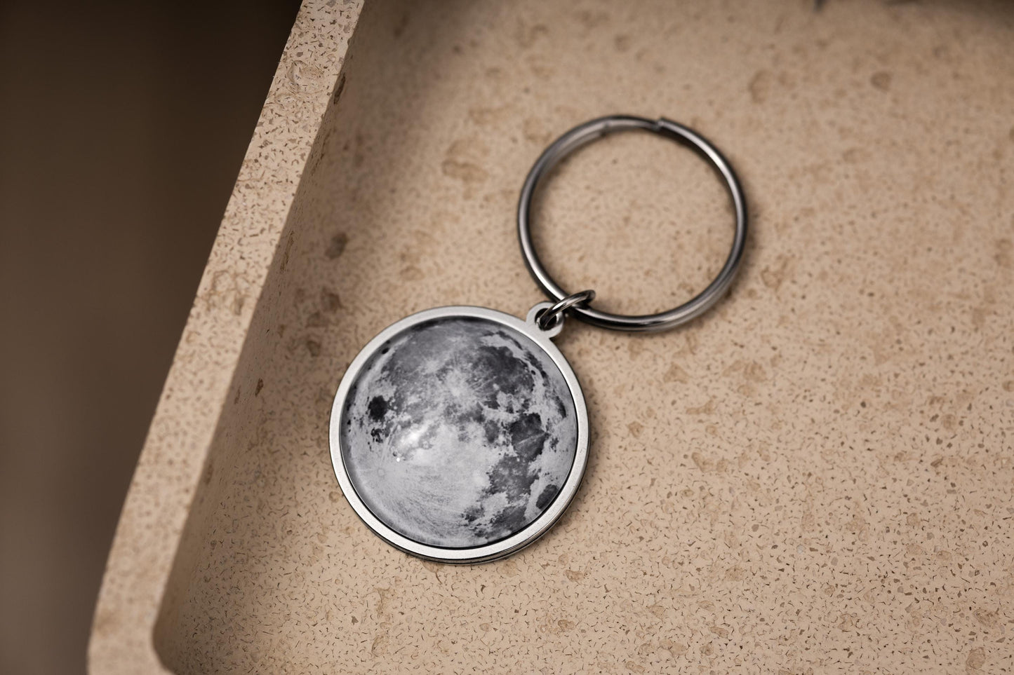 Black Moon Phase Keychain, Personalized Gift for Him or Her, Christmas Gift for Boyfriend or Girlfriend, Custom Birthday Gift for Dad, RP.1