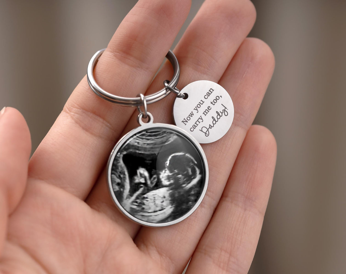 Pregnancy Gift Ultrasound Baby Photo Keychain, New Dad Gift, Fathers Day Gifts, Personalized Gift, Mothers Day Gift, First Time Mom, C.2
