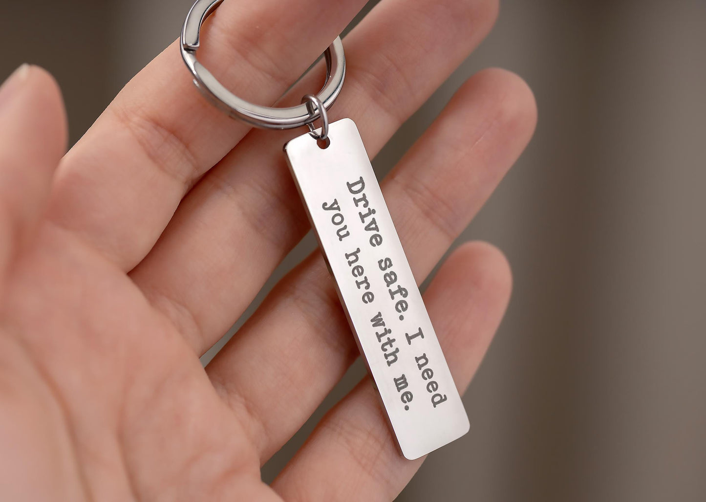 Drive Safe Keyring for Boyfriend or Husband, Gifts for Passing Driving Test, Birthday Gift for Him or Her, Keychain for New Driver, C.2