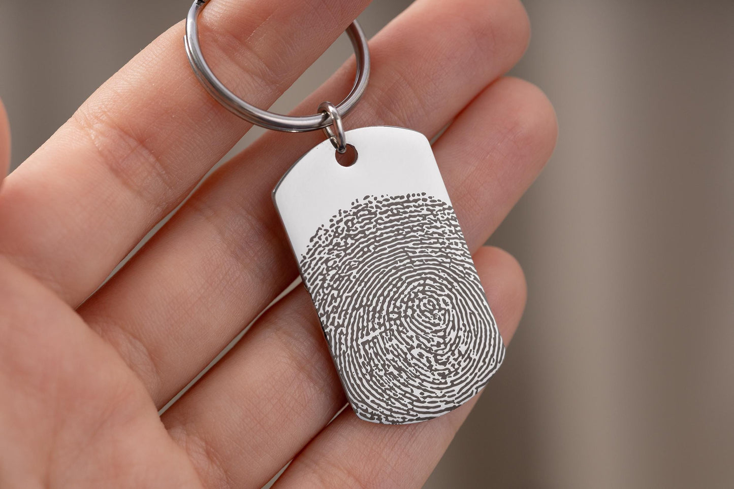 Mom Memorial Gift Keychain with Fingerprint and Handwriting, Sympathy Keepsake Gift, Engraved Custom Keyring, Personalized Grief Gift, C.2