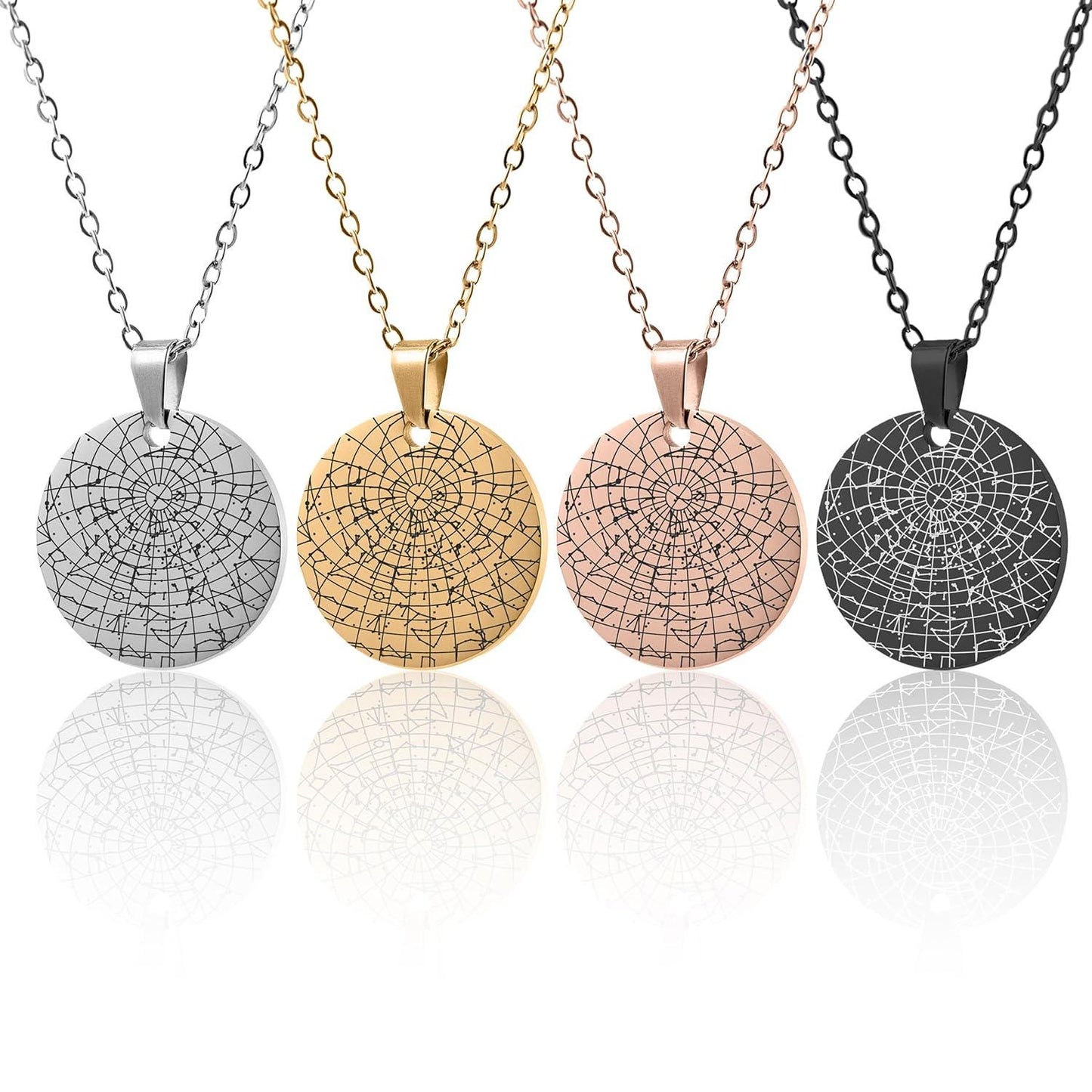 Custom Star Map Necklace, Personalized Gift for Her, Birthday or Anniversary Gift for Women, Gift for Girlfriend or Wife, KP.4