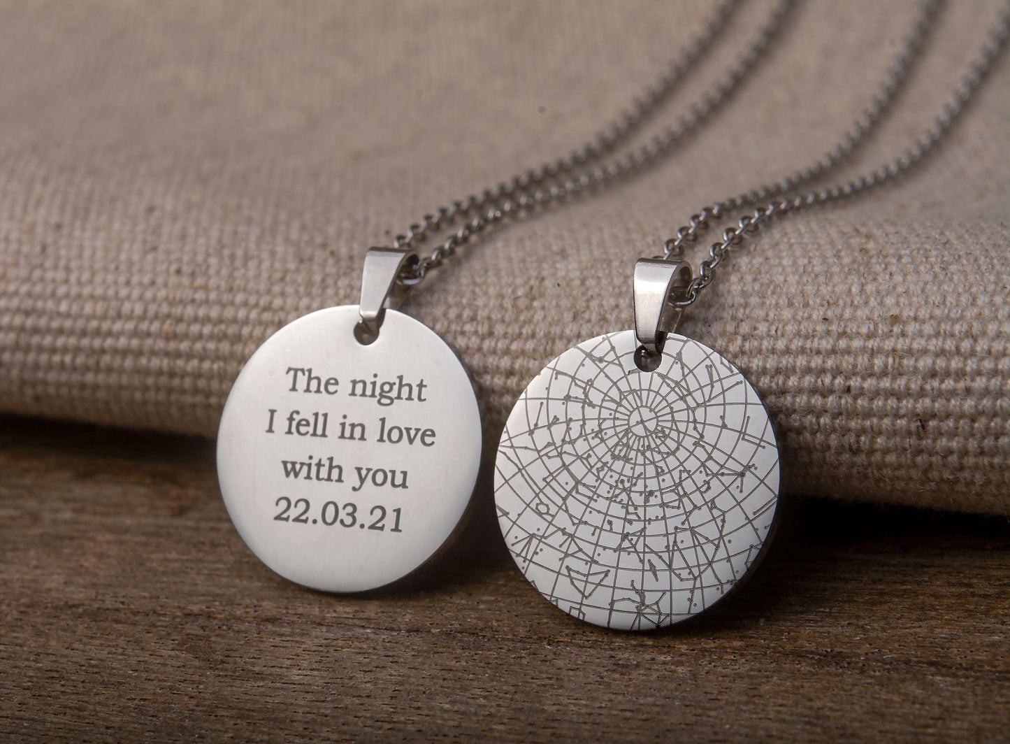 Custom Star Map Necklace, Personalized Gift for Her, Birthday or Anniversary Gift for Women, Gift for Girlfriend or Wife, KP.4