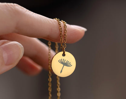 Gift for Daughter - Make a Wish Dandelion Seed Necklace - Daughter Birthday Gift from Mom, Dad or Parents - Jewelry on a Gift Card, C.103