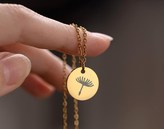 Gift for Daughter - Make a Wish Dandelion Seed Necklace - Daughter Birthday Gift from Mom, Dad or Parents - Jewelry on a Gift Card, C.103