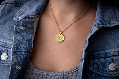 Fingerprint Necklace with Custom Text or Handwriting, Loss of Mother Memorial Jewelry, Personalized Bereavement Sympathy Grief Gift, KP.2