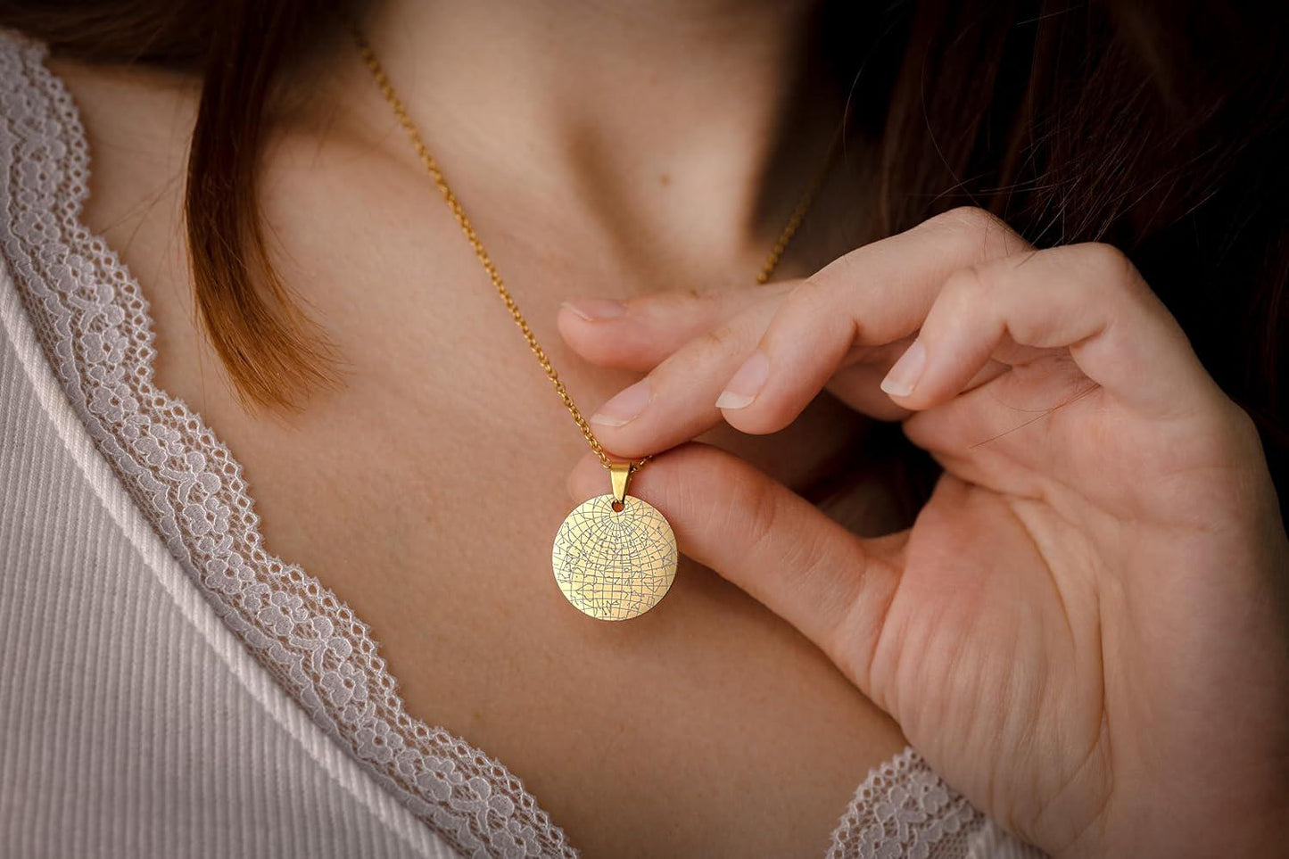 Custom Star Map Necklace, Personalized Gift for Her, Birthday or Anniversary Gift for Women, Gift for Girlfriend or Wife, KP.4