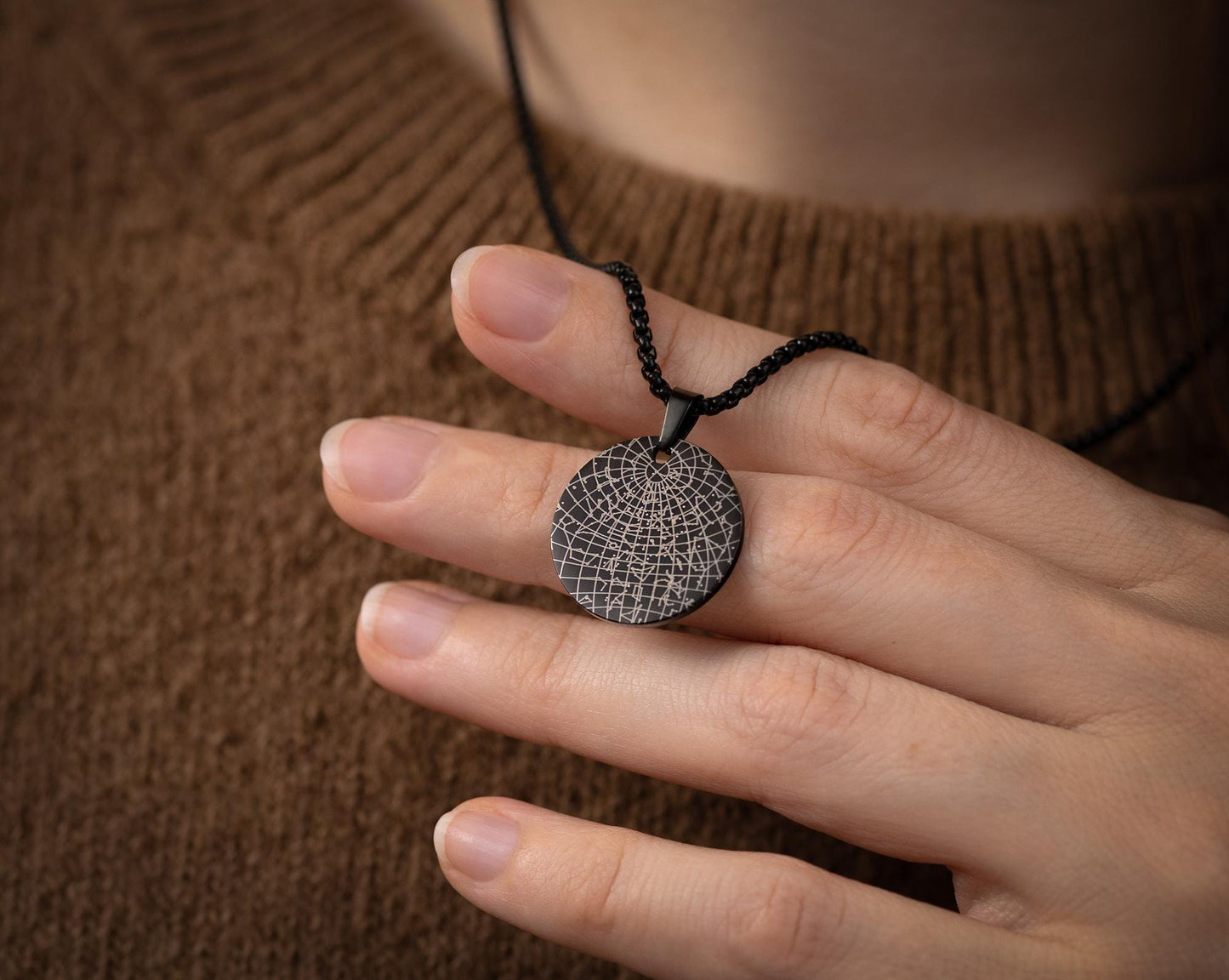 Star Map Necklace for Boyfriend or Girlfriend - Custom Anniversary or Birthday Jewelry Gift, Personalized Pendant for Him or Her, RP.2