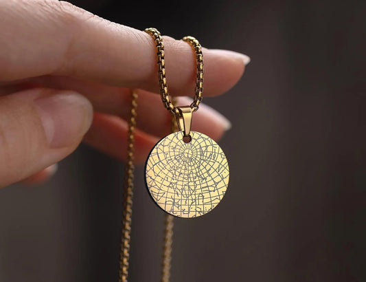 Star Map Necklace for Boyfriend or Girlfriend - Custom Anniversary or Birthday Jewelry Gift, Personalized Pendant for Him or Her, RP.2