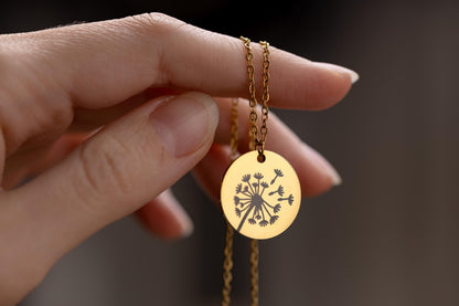 Mother and Daughter Necklaces with Dandelion Seed -  Jewelry Set Gift for Mom - Birthday Gifts for Women, C.101
