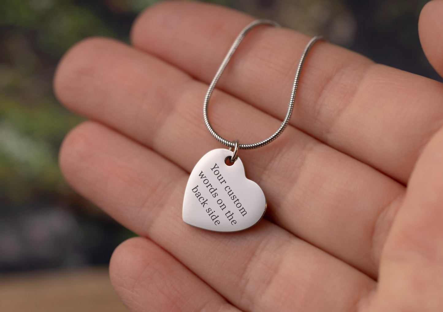 Actual Handwritten Message Necklace, Custom Heart Pendant with Handwriting, Personalized Memorial Jewelry for Her, Mom Keepsake Gift, C.2