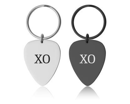 Guitar Pick Keychain with Your Custom Words, Personalized Gift For Musician, Music Lover, Boyfriend or Girlfriend, Custom Text Keyring, C.2