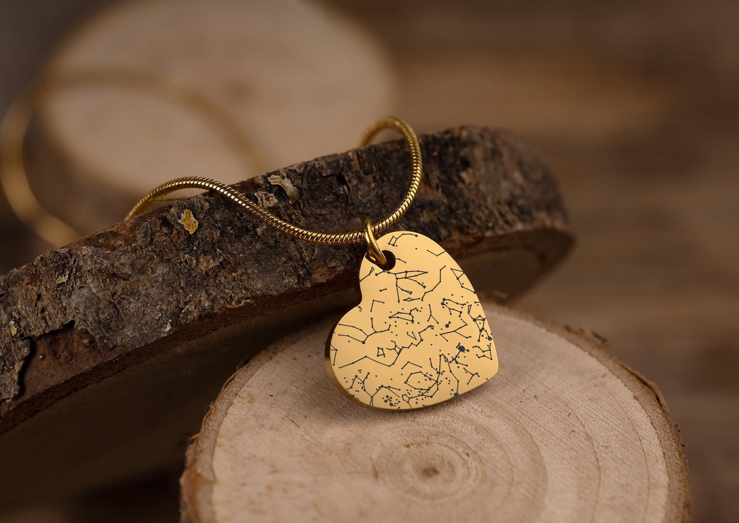 Personalized Star Map by Date Necklace - Gift for Wife, Custom Engraved Heart Pendant for Her, Anniversary or Birthday Gift for Women, RP.2