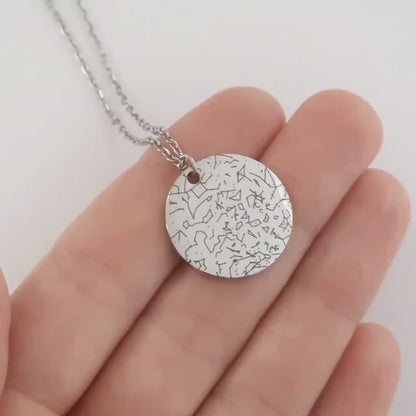 Engraved Custom Star Map Necklace, Personalized Gift for Him, Birthday Gift, Anniversary Gift for Men, Gift For Boyfriend, Husband, KP.4
